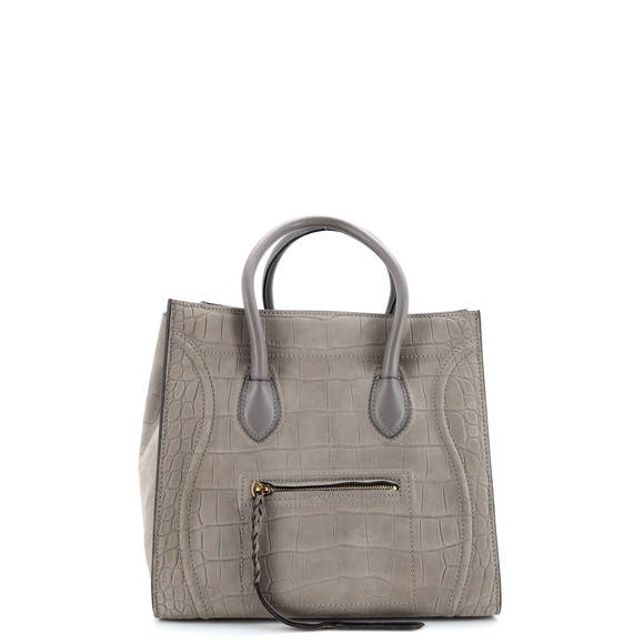 Celine Medium Phantom Bag Crocodile Embossed Nubuck - Picture 1 of 5